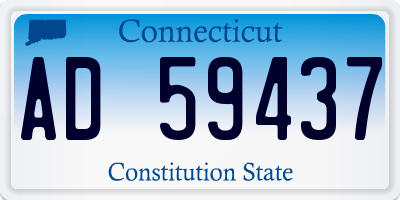 CT license plate AD59437