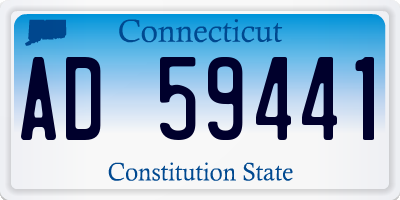 CT license plate AD59441