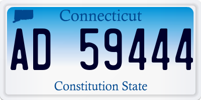 CT license plate AD59444