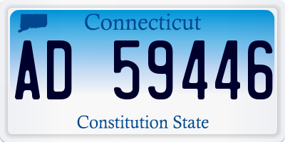 CT license plate AD59446