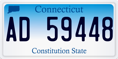 CT license plate AD59448