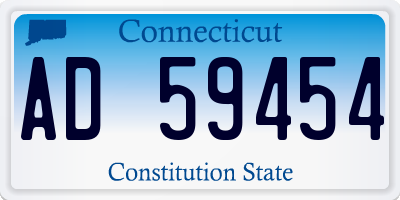 CT license plate AD59454