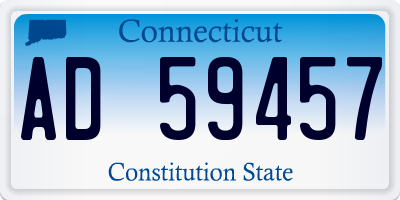 CT license plate AD59457