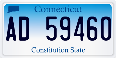 CT license plate AD59460