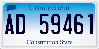 CT license plate AD59461