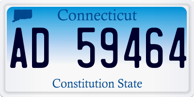 CT license plate AD59464