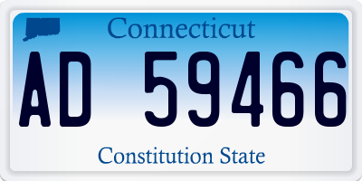 CT license plate AD59466