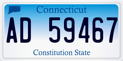 CT license plate AD59467