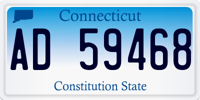 CT license plate AD59468