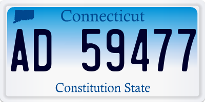CT license plate AD59477