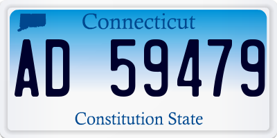 CT license plate AD59479
