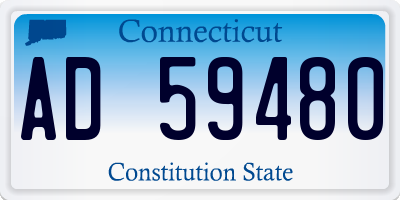 CT license plate AD59480