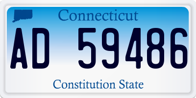 CT license plate AD59486
