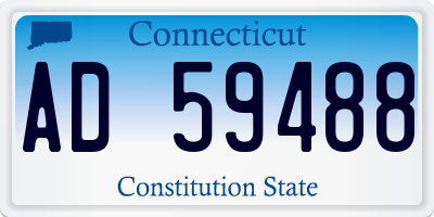 CT license plate AD59488