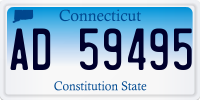 CT license plate AD59495