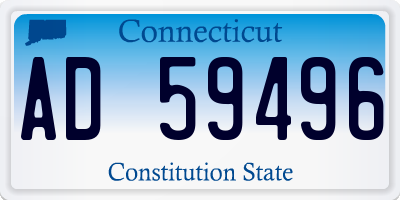 CT license plate AD59496