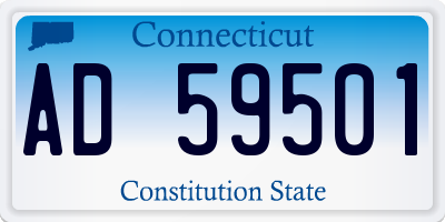 CT license plate AD59501