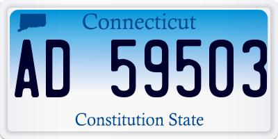 CT license plate AD59503