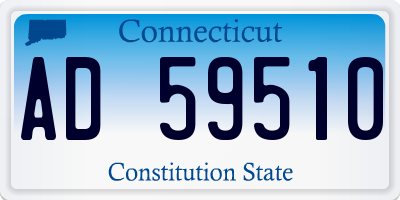 CT license plate AD59510