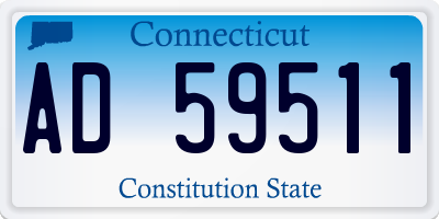 CT license plate AD59511