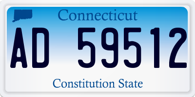 CT license plate AD59512