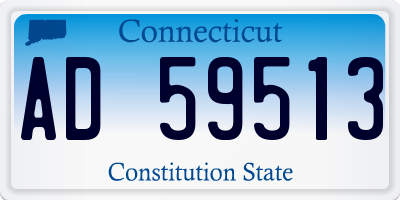 CT license plate AD59513