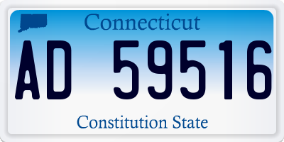 CT license plate AD59516