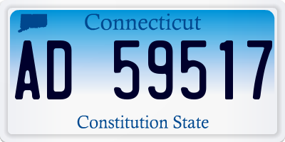 CT license plate AD59517