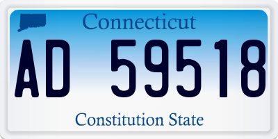 CT license plate AD59518