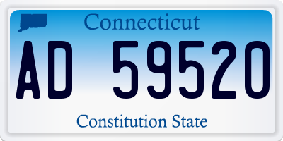 CT license plate AD59520