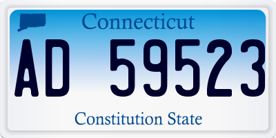 CT license plate AD59523