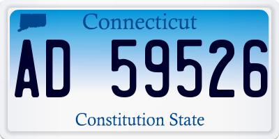 CT license plate AD59526