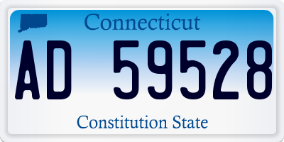 CT license plate AD59528
