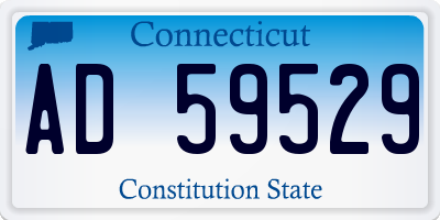 CT license plate AD59529