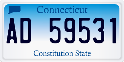 CT license plate AD59531