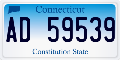 CT license plate AD59539