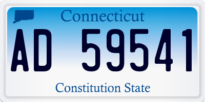 CT license plate AD59541
