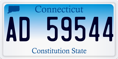 CT license plate AD59544