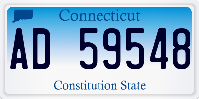 CT license plate AD59548