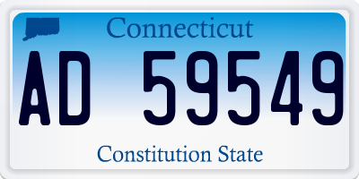 CT license plate AD59549