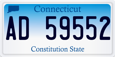CT license plate AD59552
