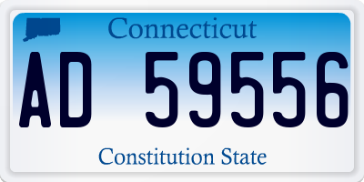 CT license plate AD59556