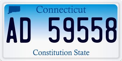 CT license plate AD59558