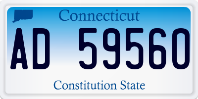 CT license plate AD59560