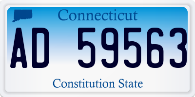 CT license plate AD59563