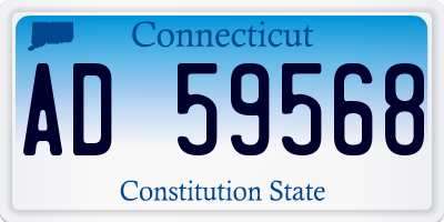 CT license plate AD59568