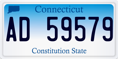 CT license plate AD59579