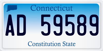 CT license plate AD59589
