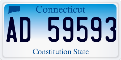 CT license plate AD59593