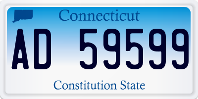 CT license plate AD59599